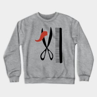 Snip Barber Scissors and Comb Crewneck Sweatshirt